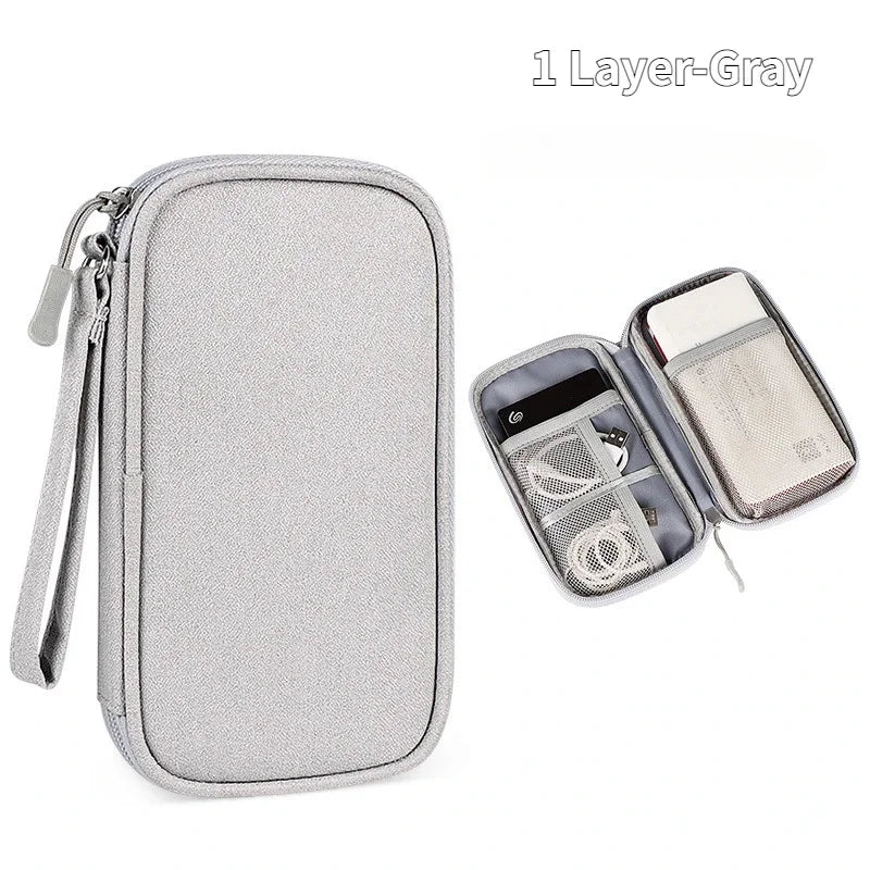 Travel Cable Bag Portable Digital Storage Pouch Charger Data Cable USB Bag Organizer Waterproof Electronic Accessory Storage Bag