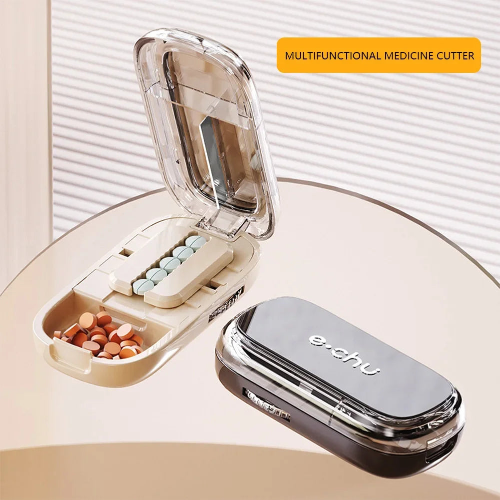 Portable Medicine Cutter Precise Cutting Scissors Medicine Splitter Tablet Splitting Home Travel Portable Medicine Box