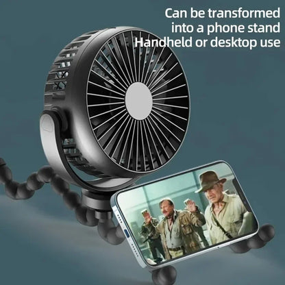 New 5200 mah multi-functional stroller Mini fan Portable