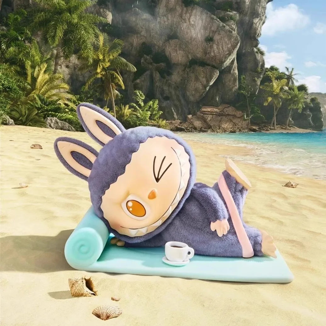 100% Genuine The Monsters Labubu Lazy Yoga Series Mystery Blind Box Cute Anime Figure Model Confirm Style Desktop Ornaments Toys