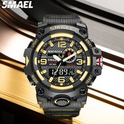 SMAEL 8035  Waterproof Outdoor Digital Electronic Watch Tactical Men's Multifunctional Watch Night Glow
