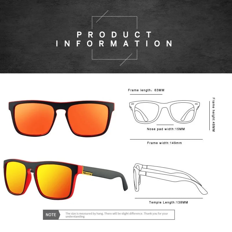 Fashionable Square Vintage Polarized Sunglasses