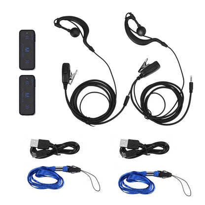 2-Way Radio 3W Transceiver Earpiece USB Powered