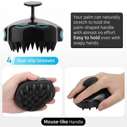 Silicone Shampoo Scalp Hair Massager Head Body