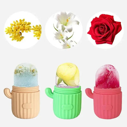 Facial Ice Cube Cactus Shaped Face Massager