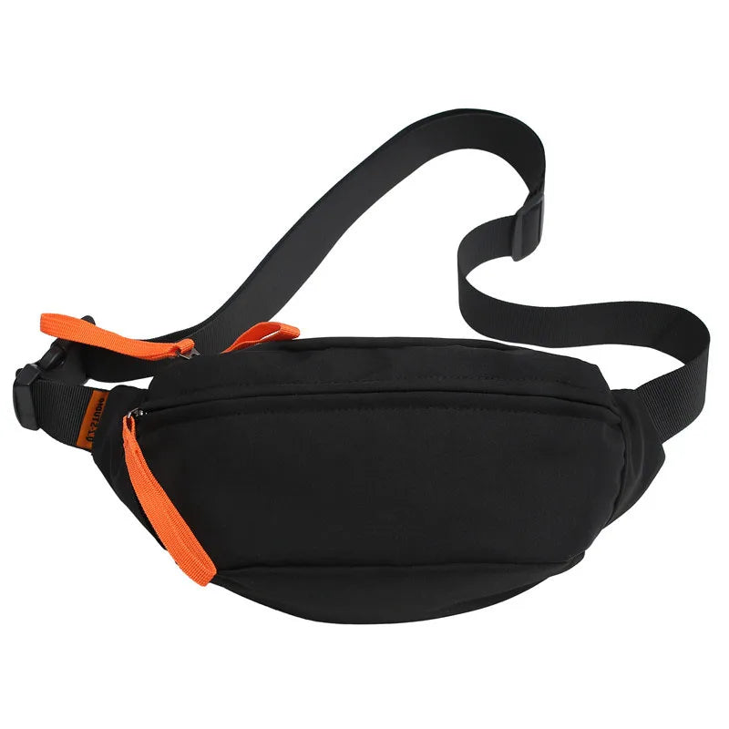 Large capacity Nylon Waist pack Unisex Hip hop Crossbody Chest Bag