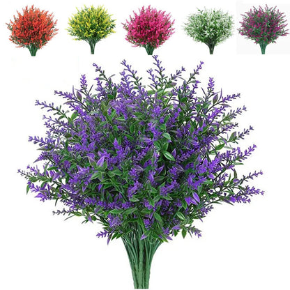 3/5/10Pcs Artificial Flower Plastic Lavender Fake Plant Home Table Outdoor Garden Decoration Wedding Bridal Bouquet Decoration