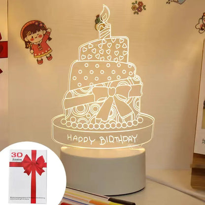 3D Eiffel Tower Ferris wheel castle Home Decoration USB Night light Girlfriend Birthday Gift Valentine's Day Christmas Ornament