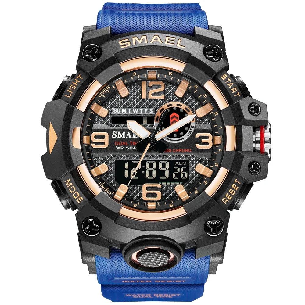 SMAEL 8035  Waterproof Outdoor Digital Electronic Watch Tactical Men's Multifunctional Watch Night Glow