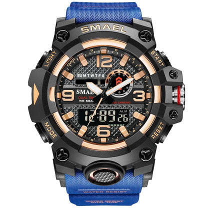 SMAEL 8035  Waterproof Outdoor Digital Electronic Watch Tactical Men's Multifunctional Watch Night Glow
