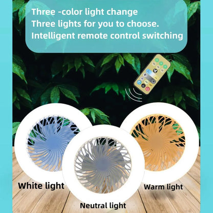 2-in-1 Three-speed Mode Remote Control LED Fan