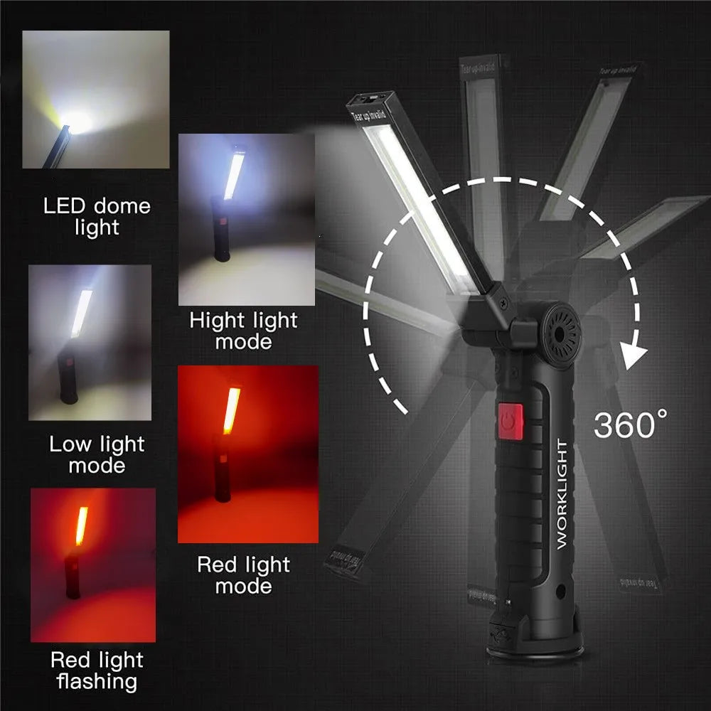 New Portable COB LED Flashlight