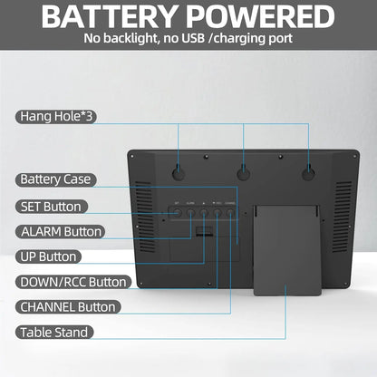 Clock/Never Needs Setting, Battery Operated, Atomic Wall Clock with Indoor/Outdoor