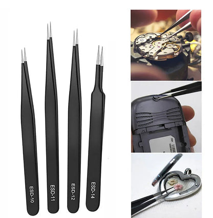 Stainless Steel Tweezers Repair Tools