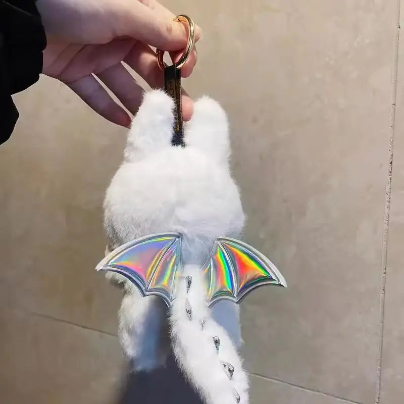 High Quality Cute Labubu Little Angel Wings Series Vinyl Doll Blind Box Toy Backpack Pendant Children'S New Year Gift