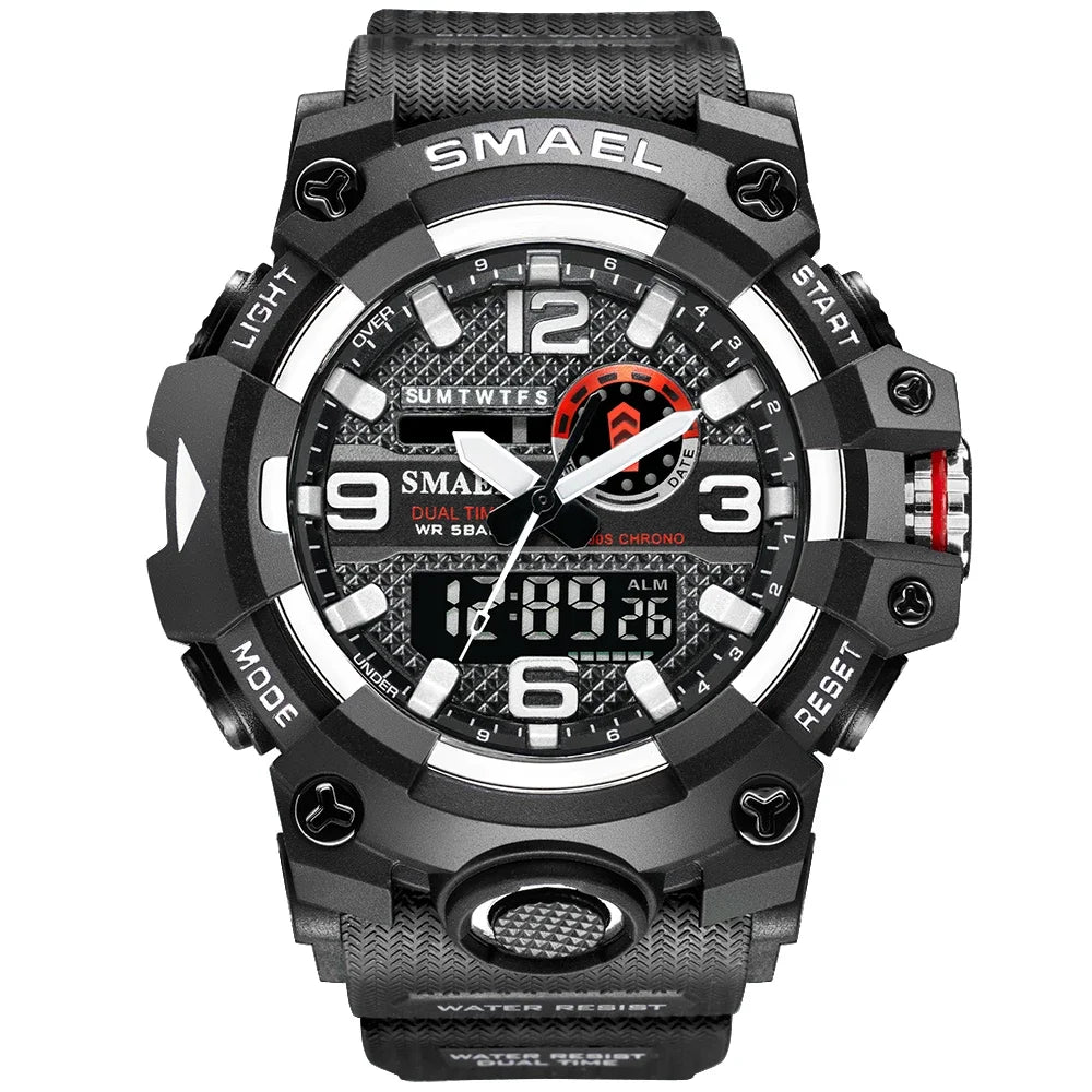 SMAEL 8035  Waterproof Outdoor Digital Electronic Watch Tactical Men's Multifunctional Watch Night Glow