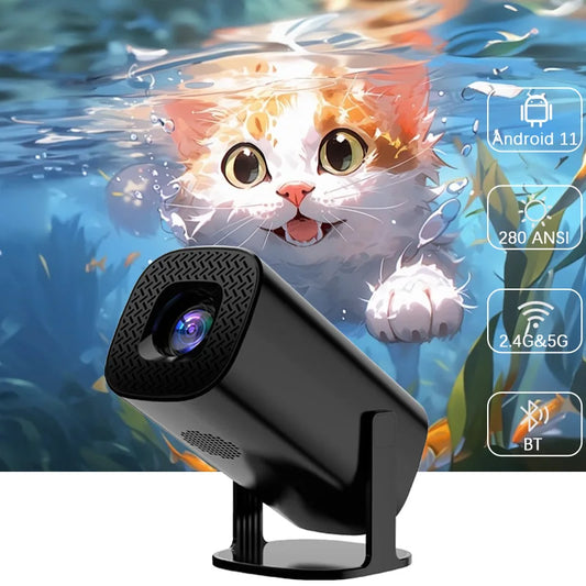 Mini Projector Android 11 WiFi6 Support 4K