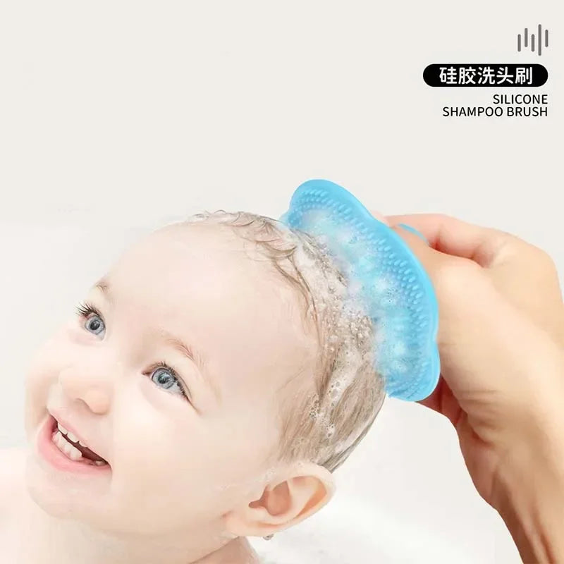 Silicone Baby Bathing Brush Infant Shampoo Comb