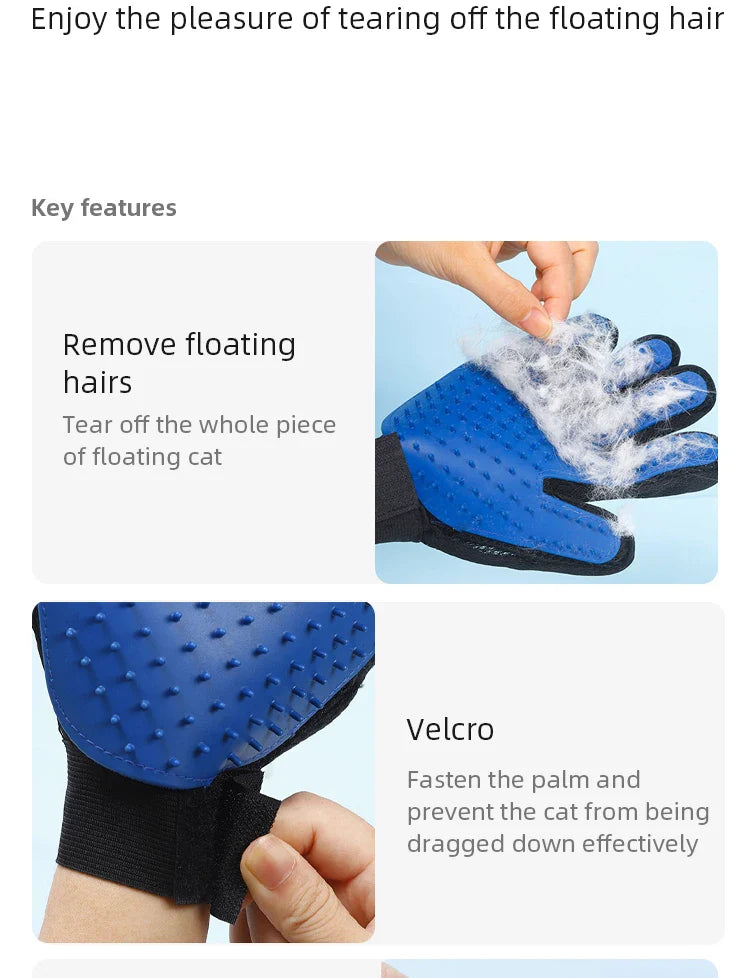 Silicone Pet Hair Removal Gloves Grooming