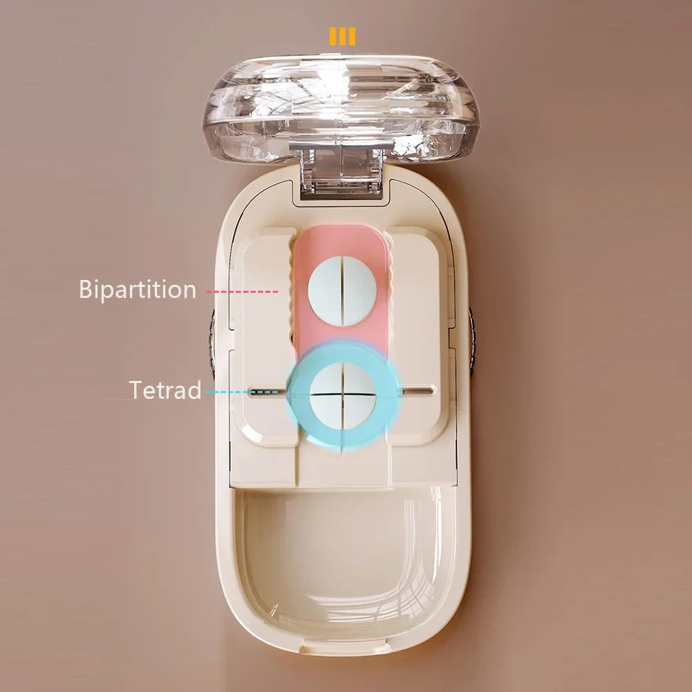 Portable Medicine Cutter Precise Cutting Scissors Medicine Splitter Tablet Splitting Home Travel Portable Medicine Box