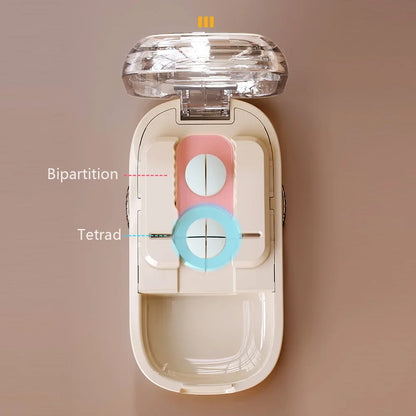 Portable Medicine Cutter Precise Cutting Scissors Medicine Splitter Tablet Splitting Home Travel Portable Medicine Box