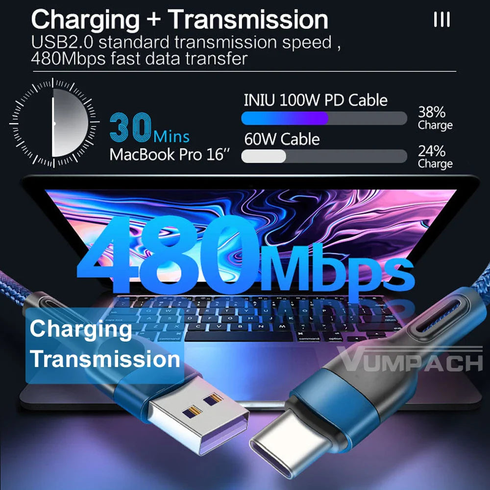 Fast Charging Data Cord Charger USB Cable