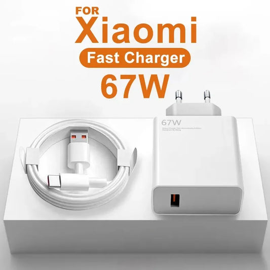 Super Fast Charger Power Adapter with Type C Cable