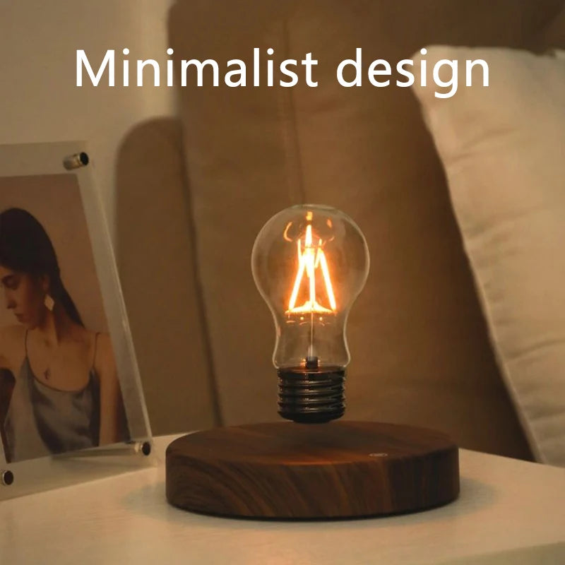 Magnetic Levitation Lamp Creativity Floating Glass Halogen Bulb Home Office Desk Decoration Birthday Gift Atmosphere Night Light