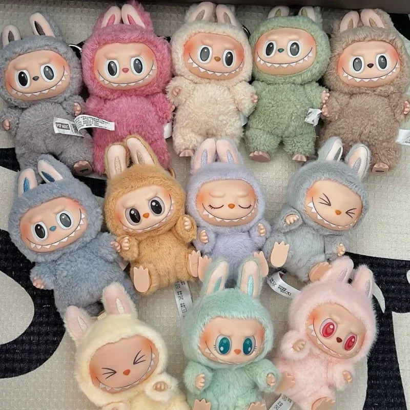 100% Original Labubu Has A Seat And Macaron Vinyl Face Doll Backpack Decorated Pendant For Surprise Blind Box Girl Mystery Gifts