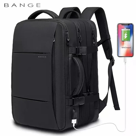 Men Business Backpack School Expandable USB