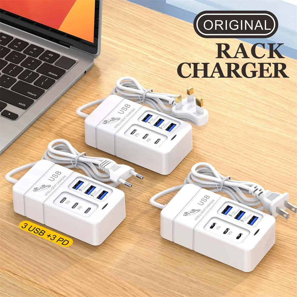 35W Multi-port USB Power Strip Charger