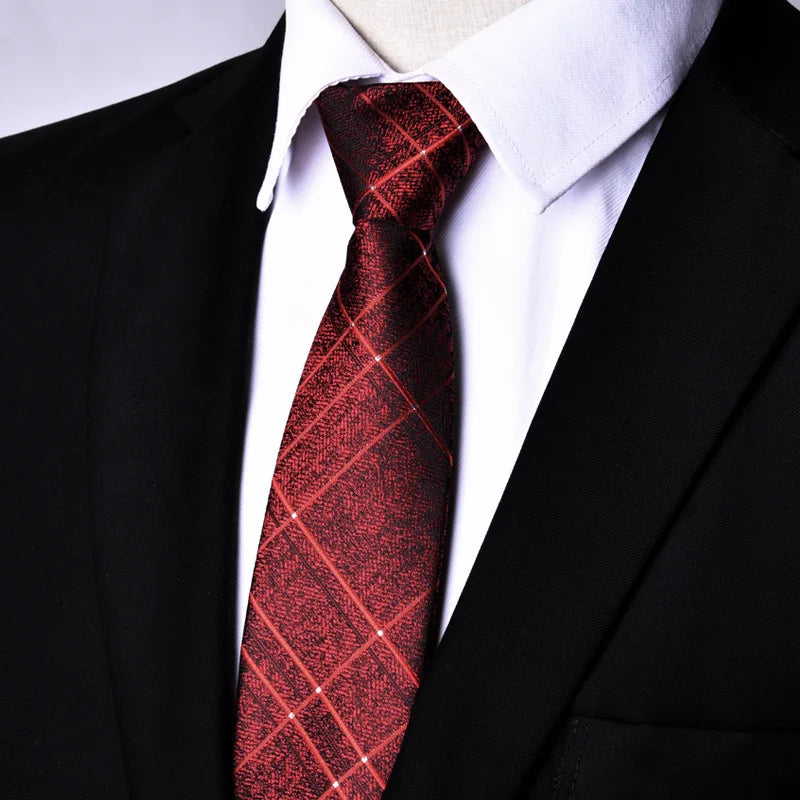 Men's Paisley Zipper Ties Skinny Neck Tie Solid