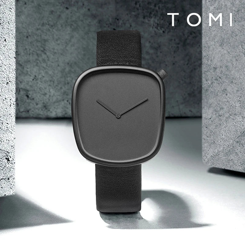 TOMI Watch Minimalist Men's Square Fashion Ultra thin Watch Minimalist Women's High Quality Elegant Quartz Watch Clock Gift