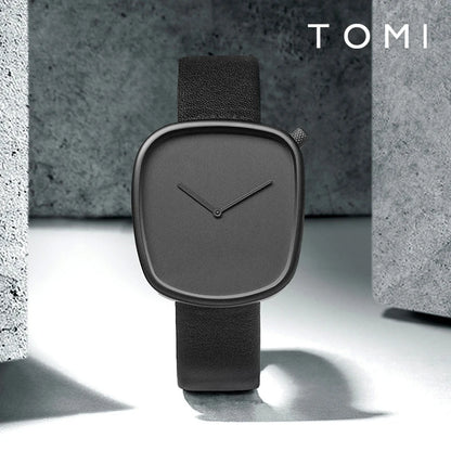 TOMI Watch Minimalist Men's Square Fashion Ultra thin Watch Minimalist Women's High Quality Elegant Quartz Watch Clock Gift