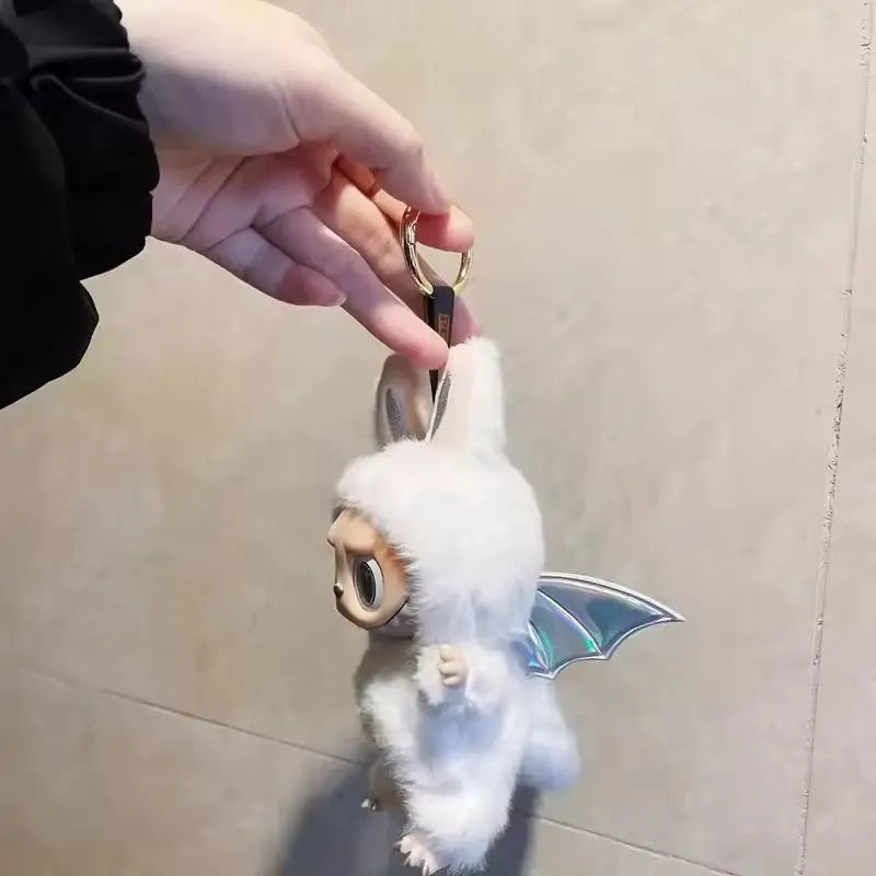 High Quality Cute Labubu Little Angel Wings Series Vinyl Doll Blind Box Toy Backpack Pendant Children'S New Year Gift