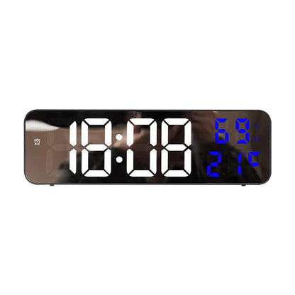 9 Inch Large Digital Wall Clock Temperature Humidity Night Mode Snooze clock
