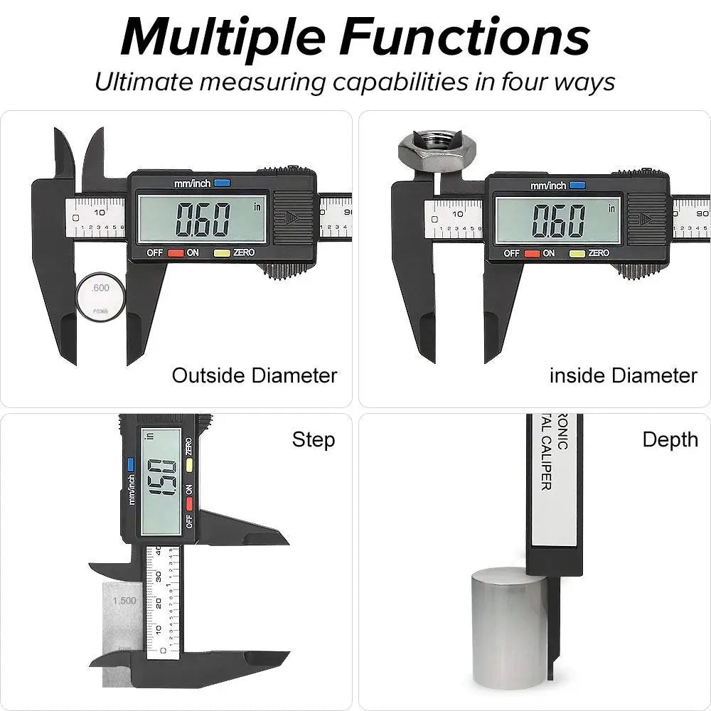 Electronic Digital Caliper Measuring Tool with Stainless Steel