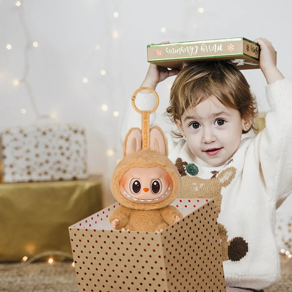 1:1 Replica Labubu The Monsters Toys Plush Vinyl Face Dolls Heart-Moving Macaron Hanging Keychain Dolls Action Figures Model