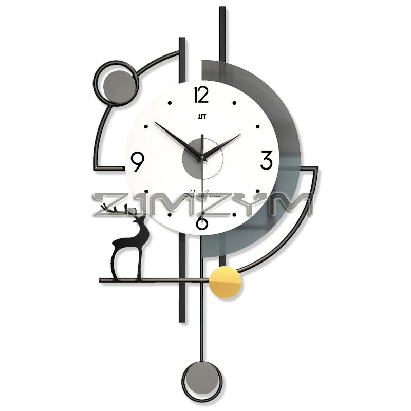 Modern Pendulum Wall Clock for Living Room..