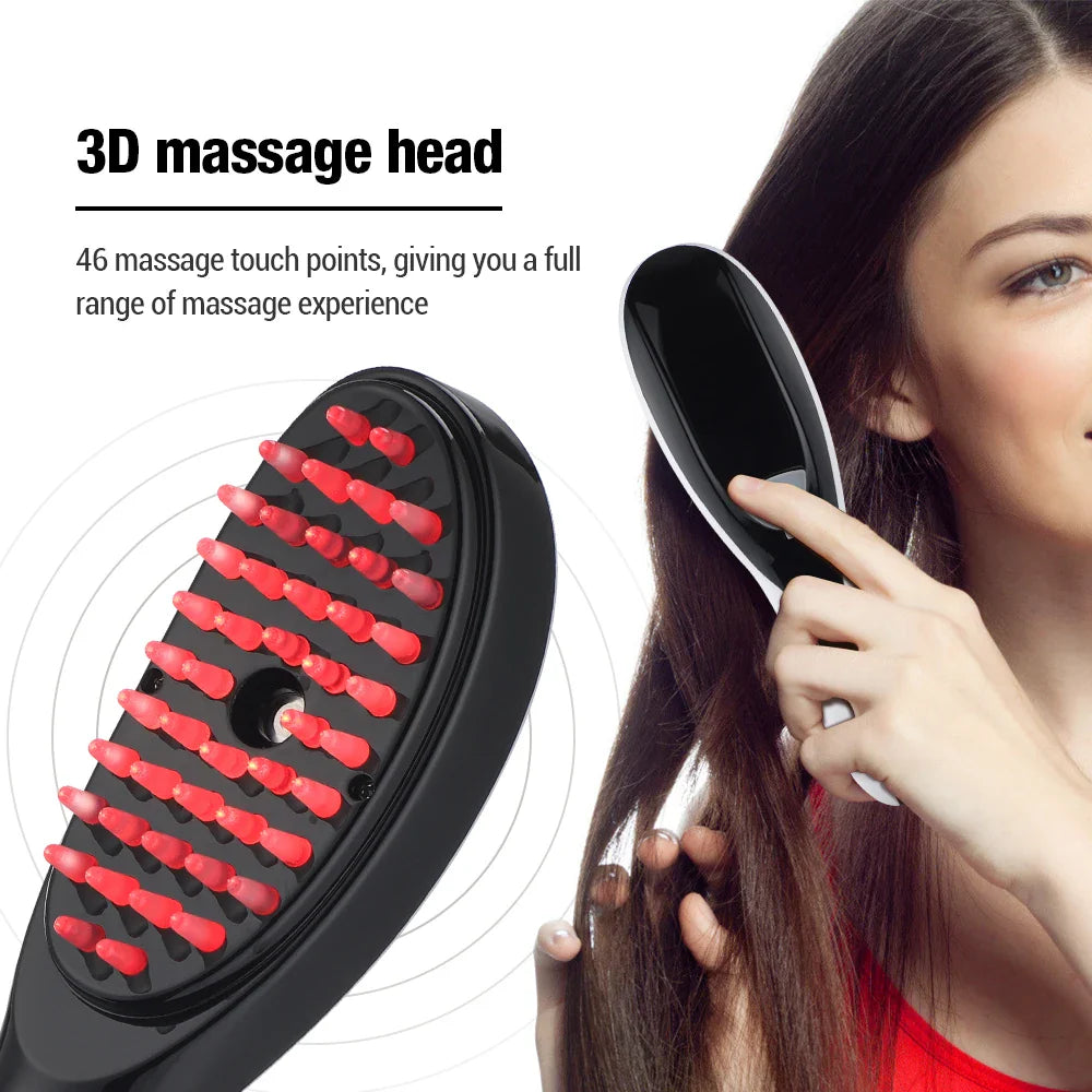 Electric Spray Massage Comb Hair Growth Vibration Head Massager Brush LED Anti Hair Loss Scalp Liquid Medicine Atomizing Comb