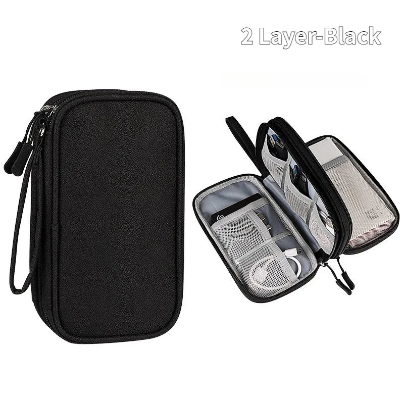 Travel Cable Bag Portable Digital Storage Pouch Charger Data Cable USB Bag Organizer Waterproof Electronic Accessory Storage Bag