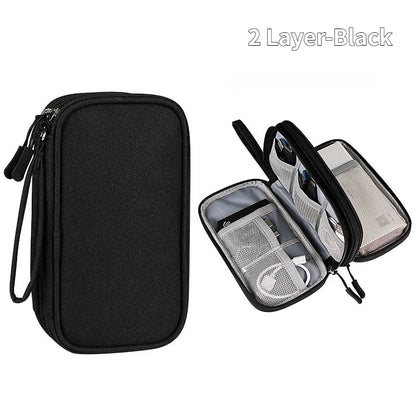 Travel Cable Bag Portable Digital Storage Pouch Charger Data Cable USB Bag Organizer Waterproof Electronic Accessory Storage Bag