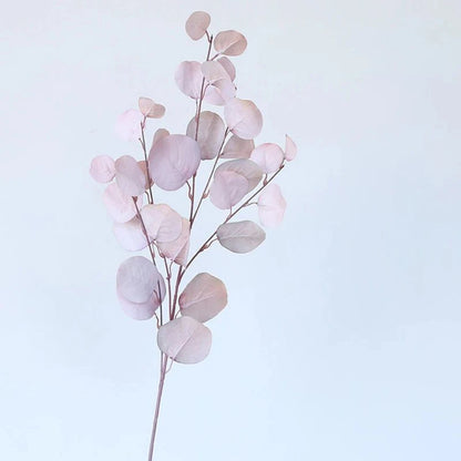 Artificial Plants Long Pole Eucalyptus Leaves Plants Money Leaf Wall Decor Wedding Shooting Prop Home Room Vases Table Diy Decor