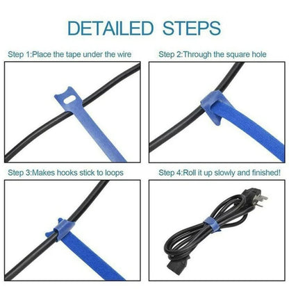 Reusable Cable Ties with Hook and Loop