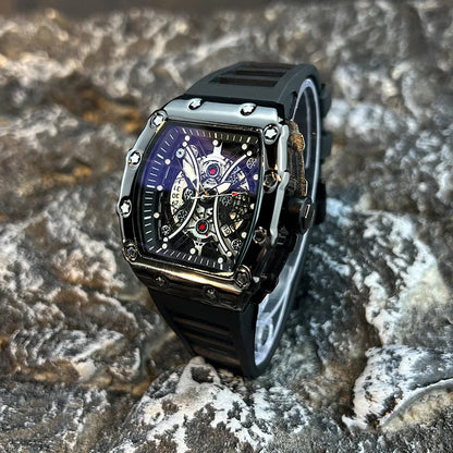 Reloj deportivo luminoso para hombre, cronógrafo de marca de lujo, esfera de barril de vino, brillo nocturno de moda, calendario, L146