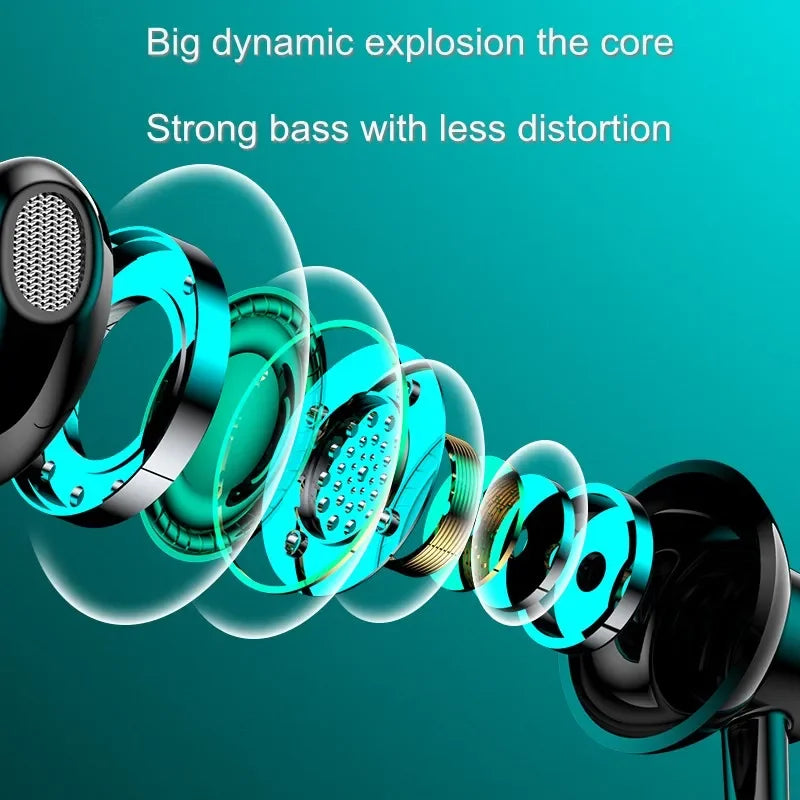 Bluetooth 5.0 Neckband Earphones with Mic Neck-hanging Wireless Headphone