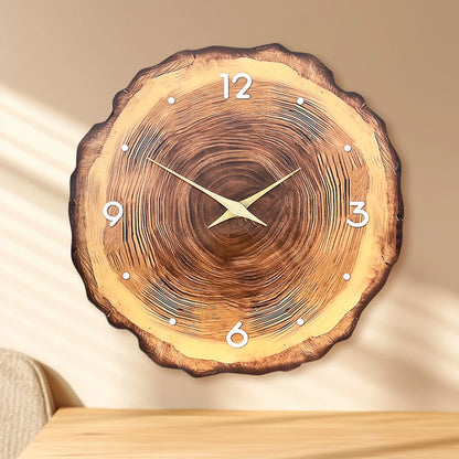 wooden ring veneer wall clock.