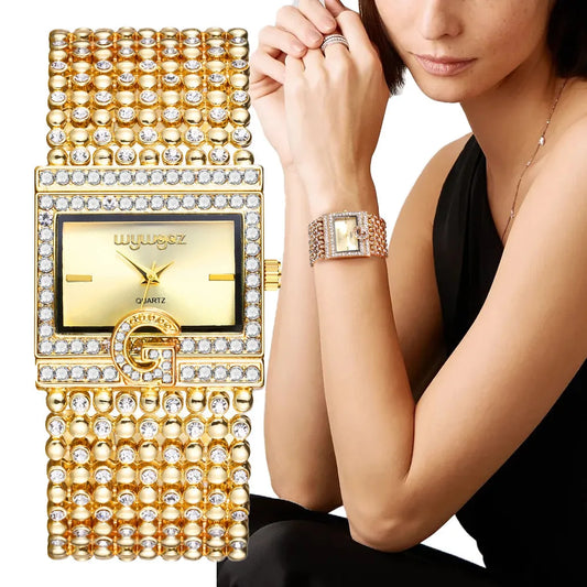 UTHAI W31 Women's Fashion Luxury Diamond G Quartz Watches Clock