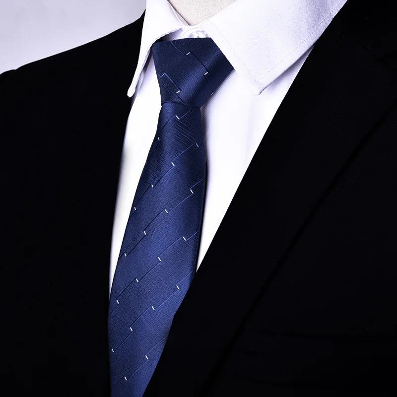 Men's Paisley Zipper Ties Skinny Neck Tie Solid