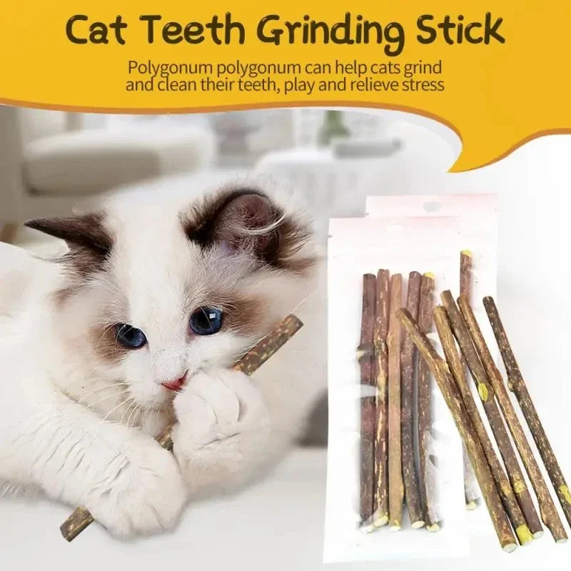 10 Wooden Stick Cat Toys Cat Supplies